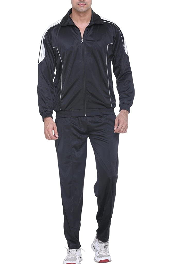 Amazon | Warm Up - Men's Polyester Track Suit (Black - M Size) | Elite ...